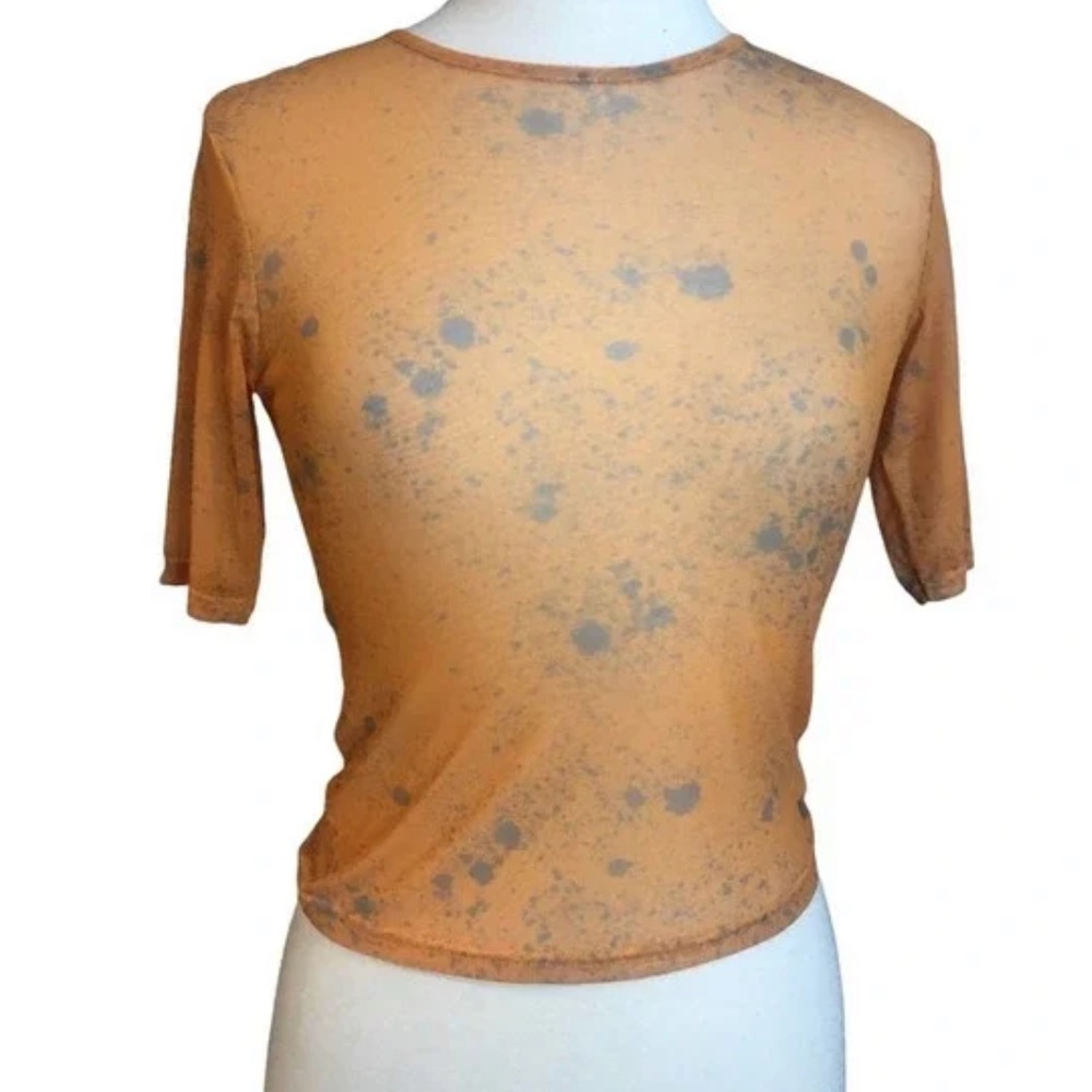 UO BDG x Dolls Kill Orange and Blue Mesh Top Sz.S - Picture 2 of 4